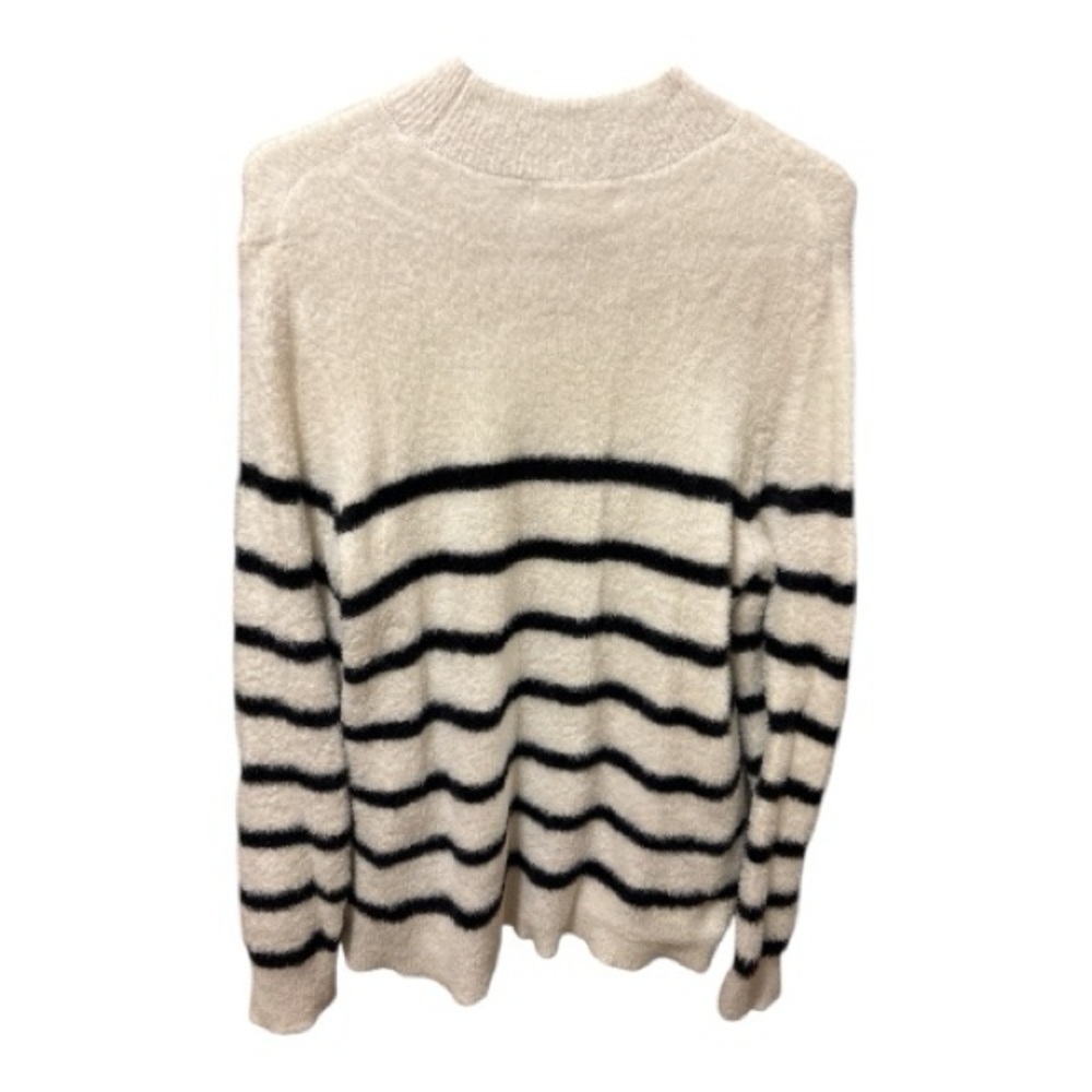 Bailey 44 Sundry Stripes Mock Neck Cozy Sweater in Oyster Medium NWOT - Picture 5 of 6